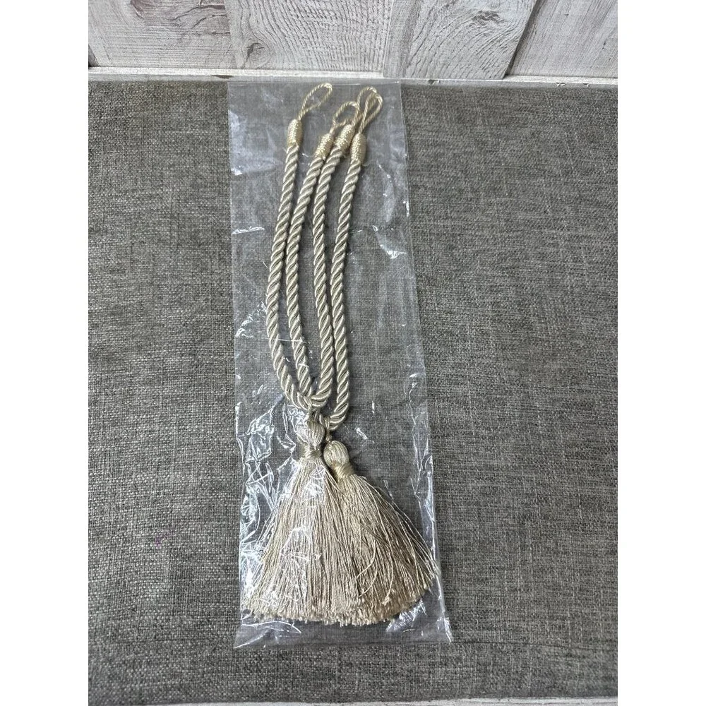Beige Decorative Tassel Tiebacks For Curtains 14